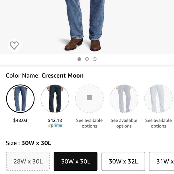 nwot Wrangler Crescent Moon Loose Fit Jeans US 30 - Picture 8 of 8